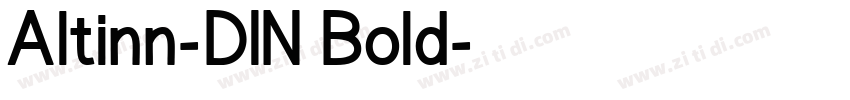 Altinn-DIN Bold字体转换